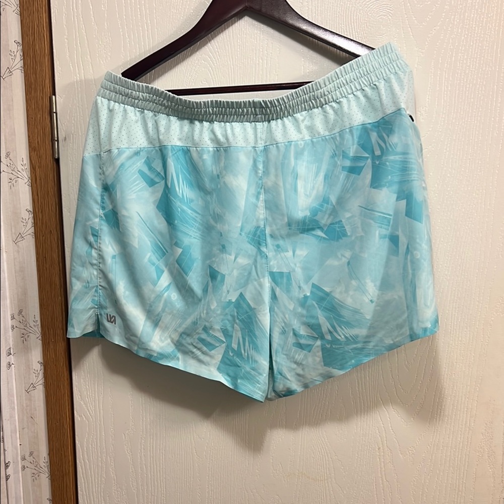 Blue Athletic Shorts with Elastic Waistband and Quick-Dry Fabric - Picture 5 of 8